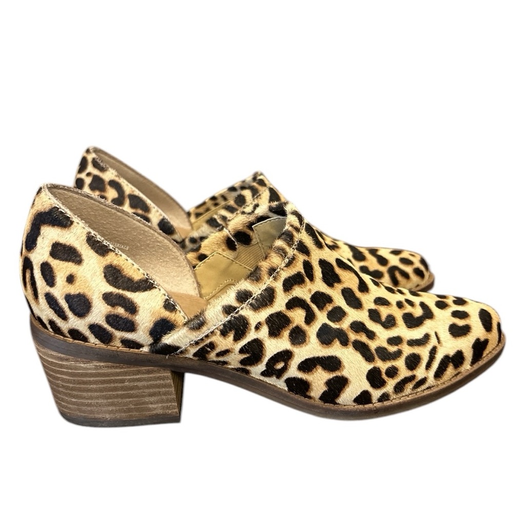 Crown Vintage Leather Morrison Animal Print Women's Booties Size 8